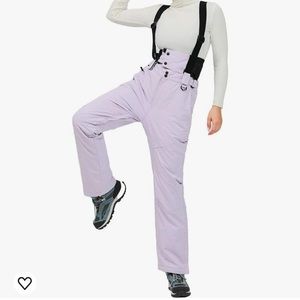 New Light purple ski bibs